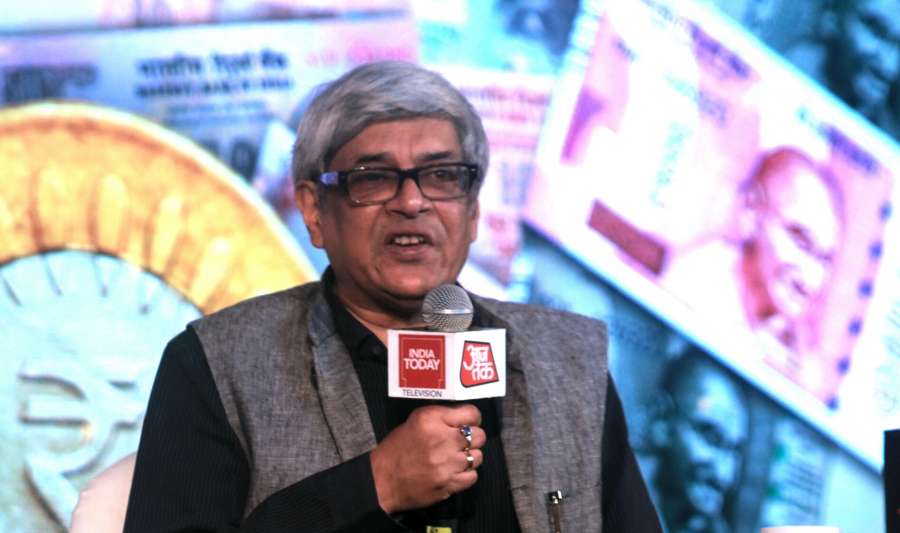 New Delhi: NITI Ayog member Bibek Debroy addresses during India Today's Midnight Conclave on GST in New Delhi, on June 30, 2017. (Photo: IANS) by .
