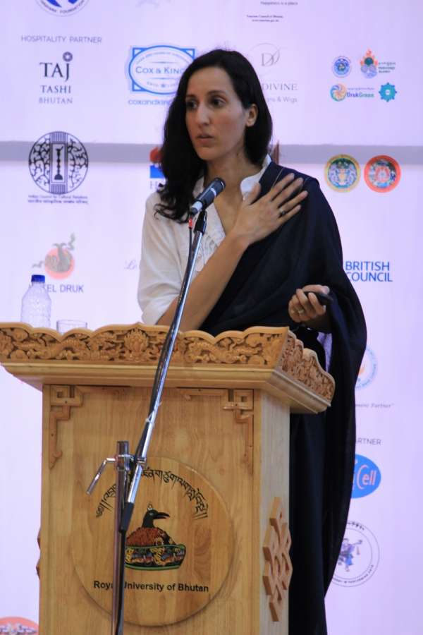 Thimphu: Border&Fall blog founder Malika Verma Kashyap during Mountain Echoes Literary Festival in Thimphu, Bhutan on Aug 26, 2017. (Photo: IANS) by .