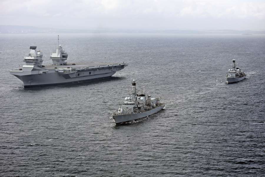HMS Queen Elizabeth conducts vital system tests off the coast of Scotland by .