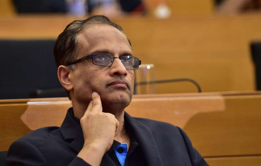 Bengaluru: Infosys' newly appointed interim CEO U B Pravin Rao during the Infosys press conference in Bengaluru on Aug 18, 2017. (Photo: IANS) by .