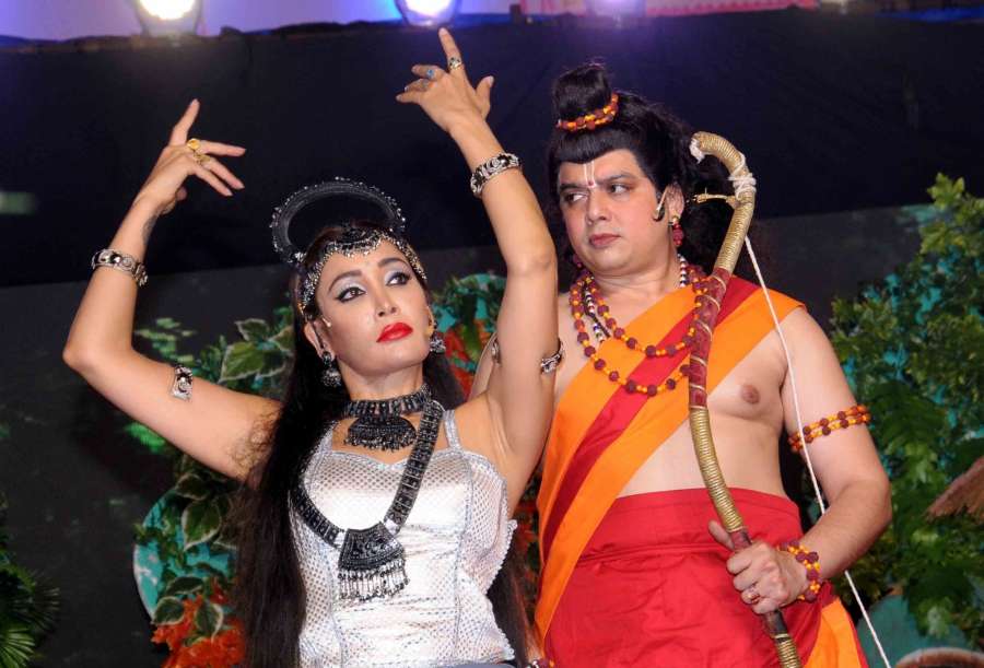 New Delhi: Actress Sofia Hayat performs during Ramleela at Luv Kush Ramlila Committee in New Delhi on Oct 6, 2016. (Photo: IANS) by .