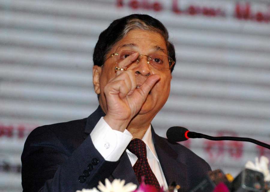 Patna: CJI-designate Justice Dipak Mishra during a programme in Patna on Aug 6, 2017. (Photo: IANS) by .