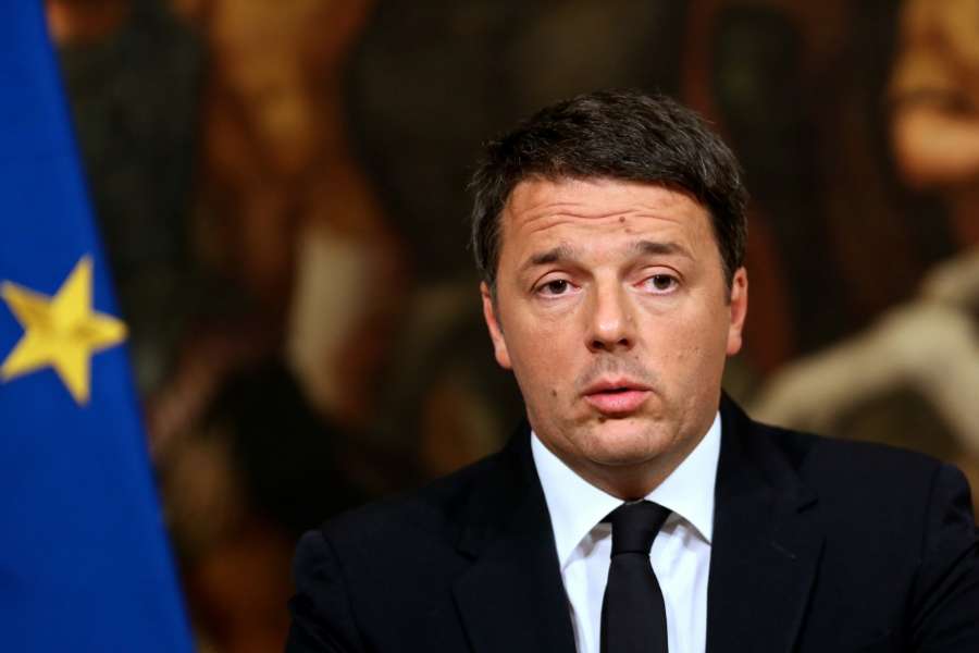ROME, Dec. 5, 2016 (Xinhua) -- Italian Prime Minister Matteo Renzi speaks during a press conference in Rome Dec. 5, 2016. Matteo Renzi on early Monday announced resignation, as exit polls showed the Sunday referendum opposed constitutional reforms. (Xinhua/Jin Yu/IANS) by .