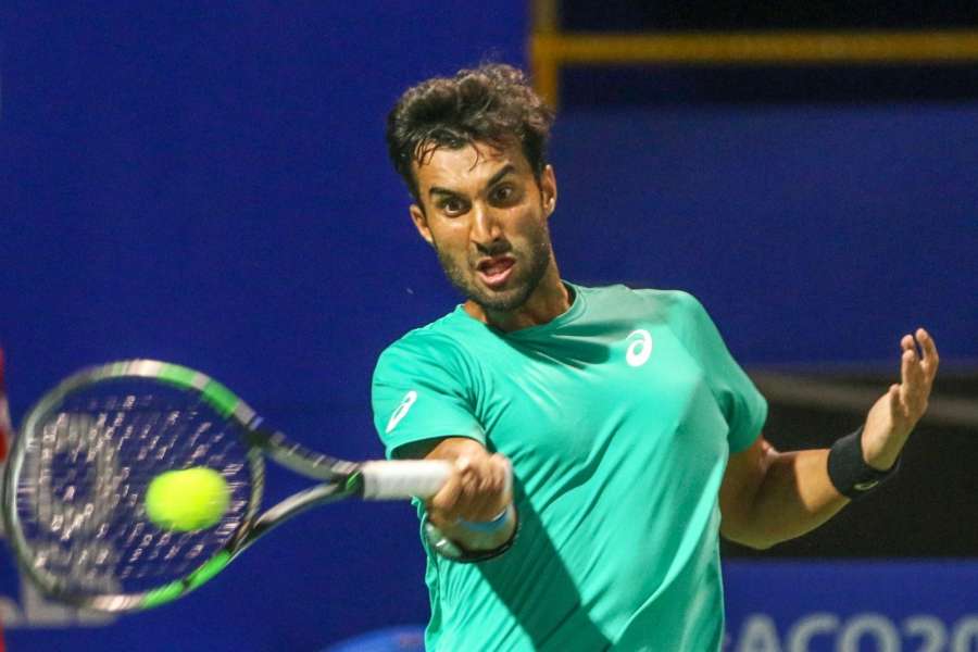 Chennai: Yuki Bhambri of India in action during ATP Chennai Open in Chennai on Jan 3, 2017. (Photo: IANS) by .