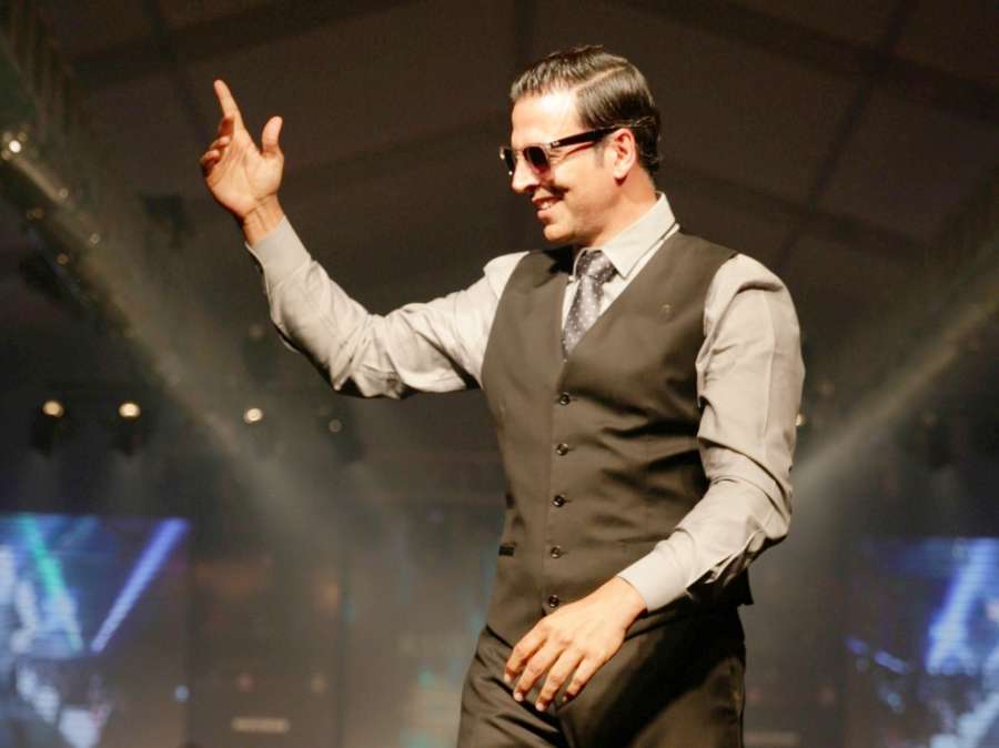 Bengaluru: Actor Akshay Kumar walks the ramp for fashion designer Ramesh Dembla at the opening of the âIndia Luxury Style Weekâ Men's Edition 2017 in Bengaluru, on May 25, 2017. (Photo: IANS) by .