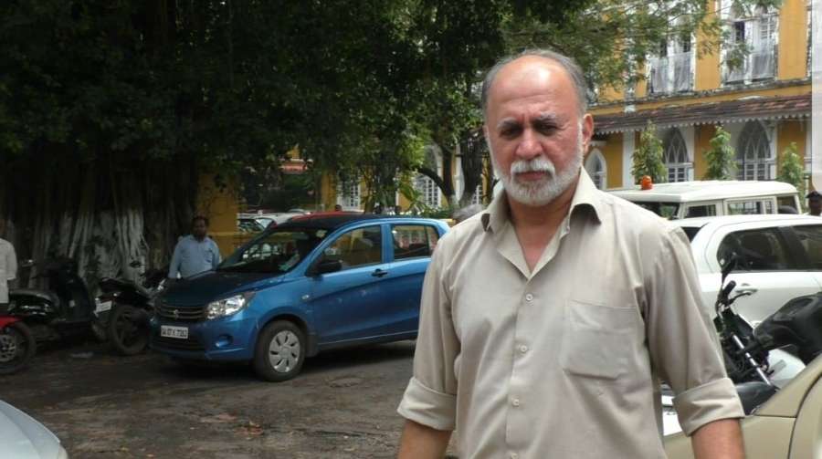 Panaji: Former Tehelka editor-in-chief Tarun Tejpal who is charged of raping a junior colleague walks out of the Goa High Court in Panaji on Sept 26, 2017. (Photo: IANS) by .
