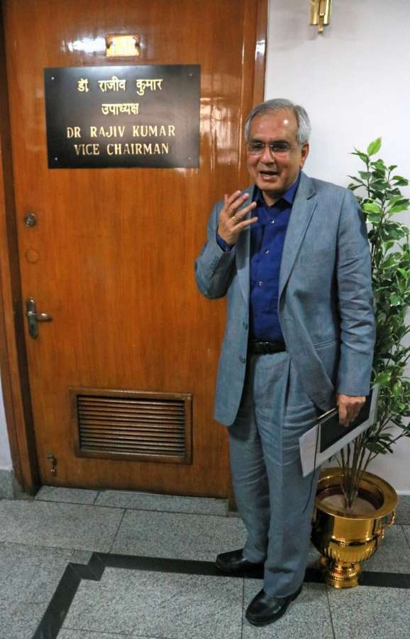 New Delhi: Economist Rajiv Kumar takes charge as the vice-chairman of NITI Aayog in New Delhi on Sept 1, 2017. (Photo: IANS) by .