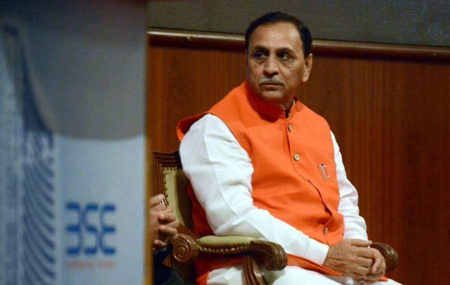 Mumbai: Gujarat Chief Minister Vijay Rupani at Bombay Stock Exchange (BSE) in Mumbai on Nov 22, 2016. (Photo: IANS) by .