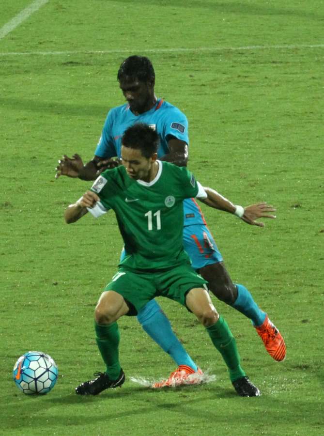Bengaluru: Players in action during 2019 AFC Asian Cup qualifier match between India and Macau at Kanteerava Stadium in Bengaluru, on Oct 11, 2017. (Photo: IANS) by .
