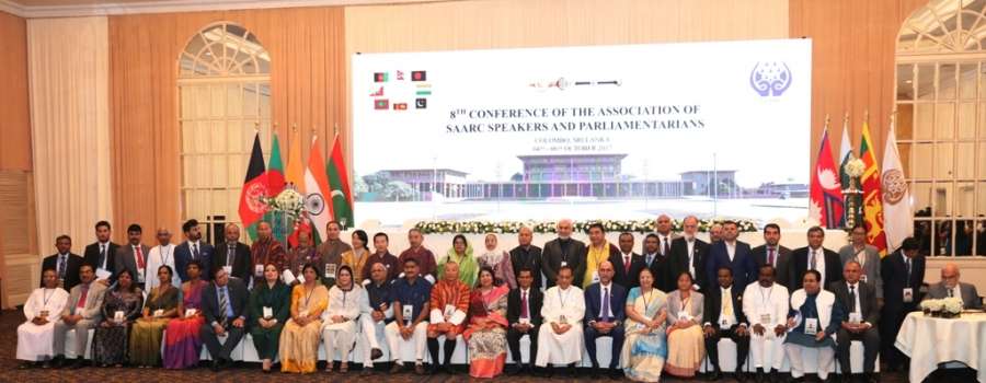 Colombo: Lok Sabha Speaker Sumitra Mahajan during the 8th Conference of the Association of SAARC Speakers and Parliamentarians in Colombo, Sri Lanka on Oct 4, 2017. (Photo: IANS/DGI) by .
