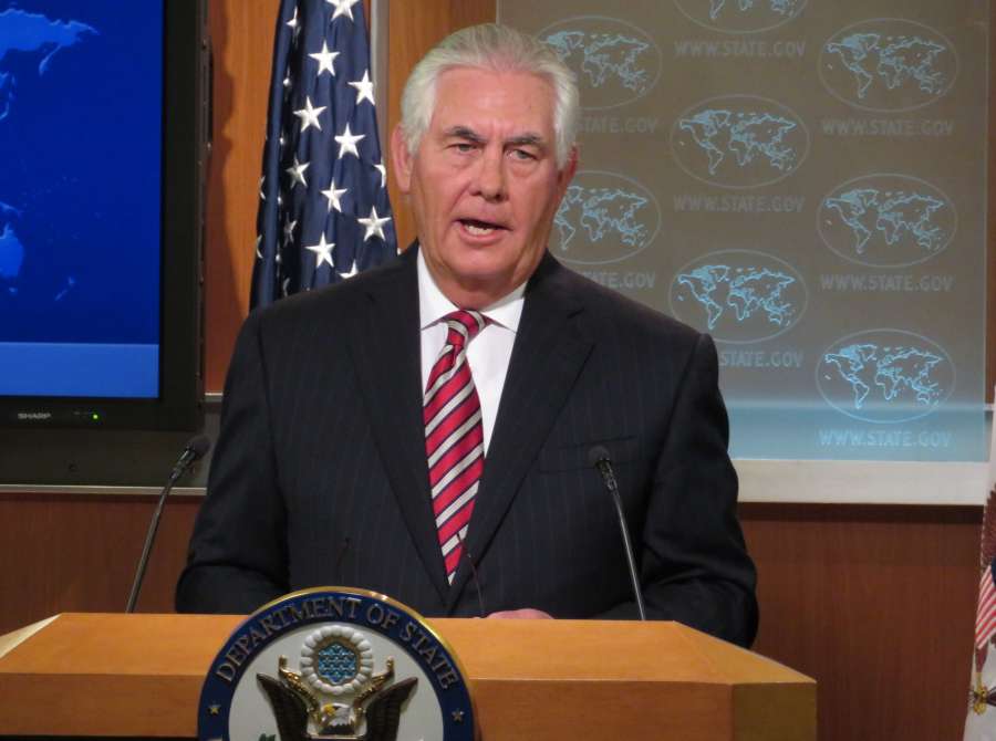 U.S.-WASHINGTON D.C.-REX TILLERSON-PRESS BRIEFING by .