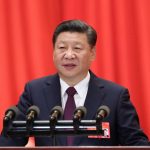 BEIJING, Oct. 18, 2017 (Xinhua) -- Xi Jinping delivers a report to the 19th National Congress of the Communist Party of China (CPC) on behalf of the 18th Central Committee of the CPC at the Great Hall of the People in Beijing, capital of China, Oct. 18, 2017. The CPC opened the 19th National Congress at the Great Hall of the People Wednesday morning. (Xinhua/Ma Zhancheng/IANS) by . 