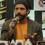 Gurugram: Actor Farhan Akhtar talks to the press regarding the launch of Royal Stag Barrel Select MTV Unplugged Season 7 in Gurugram. (Photo: IANS) by .