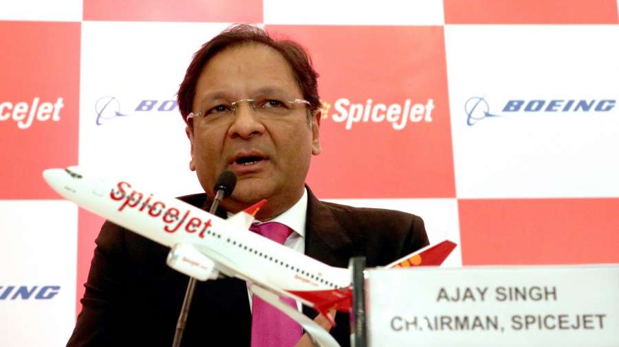 New Delhi: SpiceJet Chairman and Managing Director Ajay Singh during a programme organised to sign a joint venture between SpiceJet and Boeing in New Delhi. (Photo: IANS) by .