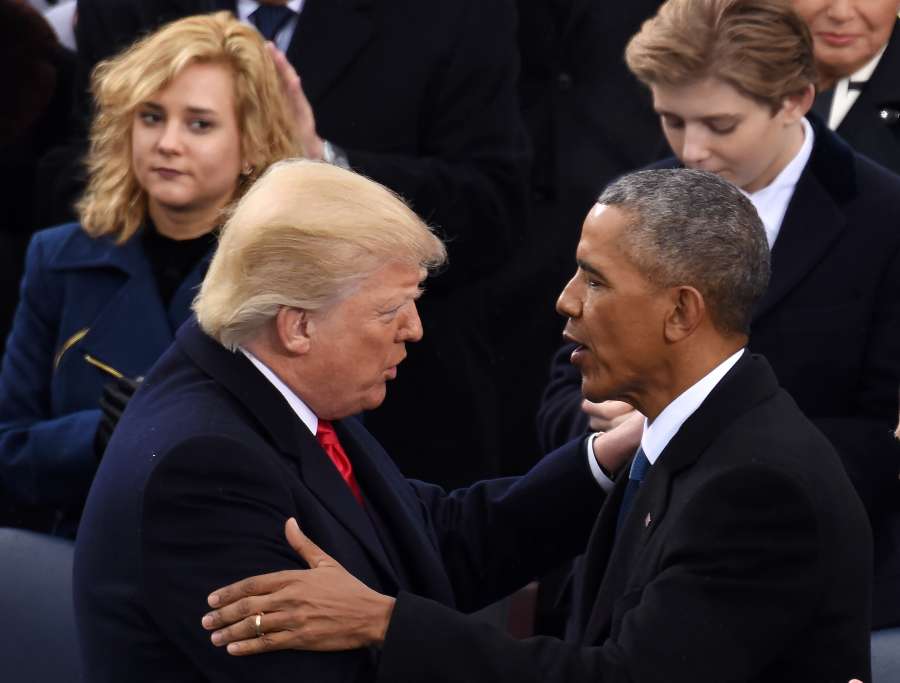 President Donald Trump and former President Barack Obama