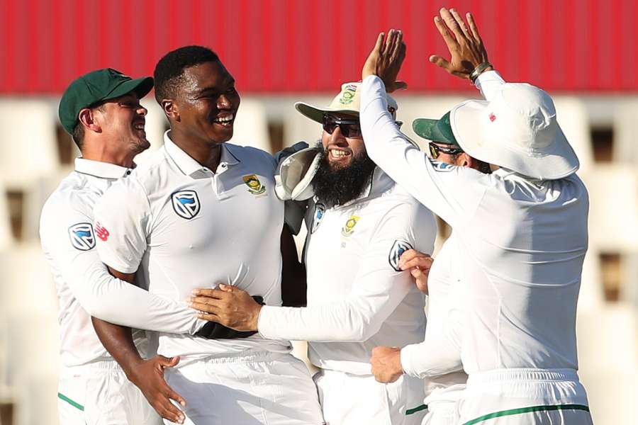 Centurion: Lungi Ngidi of South Africa celebrates fall of Virat Kohli's wicket during day 4 of the second Test match between South Africa and India at the Supersport Park Cricket Ground in Centurion, South Africa. (Photo: BCCI/IANS) (Credit Mandatory) by .