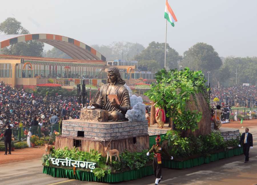 New Delhi: Tableau of Chhattisgarh during Republic Day Parade 2018 on Rajpath in New Delhi Jan 26, 2018. (Photo: IANS/PIB) by .
