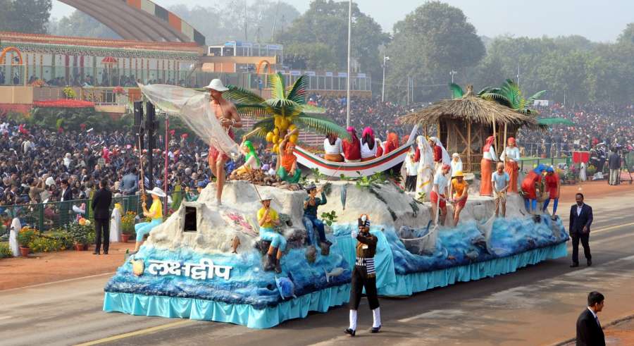 New Delhi: Tableau of Lakshadweep during Republic Day Parade 2018 on Rajpath in New Delhi Jan 26, 2018. (Photo: IANS/PIB) by .