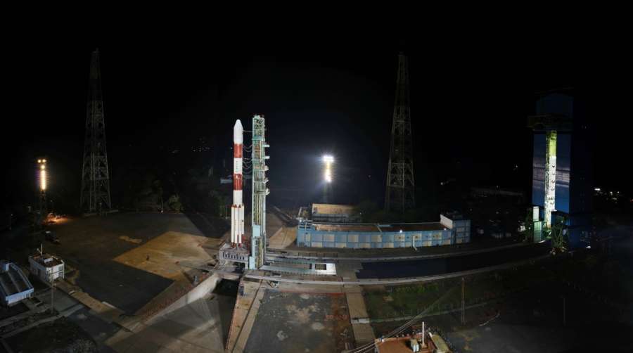 Sriharikota: PSLV-C41 that is scheduled to launch 1,425-kg IRNSS-1L navigation satellite from First Launch Pad (FLP) of SDSC SHAR, Sriharikota, 105 km away from Chennai; on April 11, 2018. It will blast off on Thursday at around 4.04 a.m. (Photo: IANS/ISRO) by . 