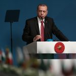ISTANBUL, May 19, 2018 (Xinhua) -- Turkish President Recep Tayyip Erdogan makes a speech at an extraordinary summit of the Organization of Islamic Cooperation (OIC) in Istanbul, Turkey, on May 18, 2018. The 57-member OIC on Friday vowed to take "all necessary steps" to prevent other countries from following the U.S. example of moving their Israel embassies to Jerusalem. (Xinhua/Anadolu Agency/IANS) by . 