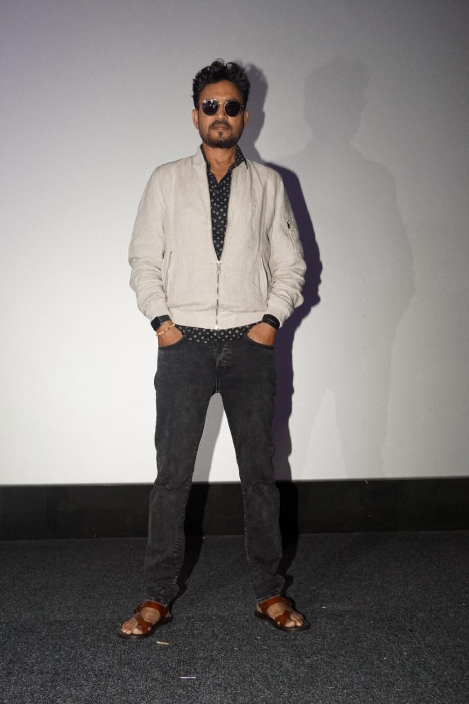 Mumbai: Actor Irrfan Khan at the special screening of film "Qarib Qarib Singlle" in Mumbai on Nov 10, 2017.(Photo: IANS) by .