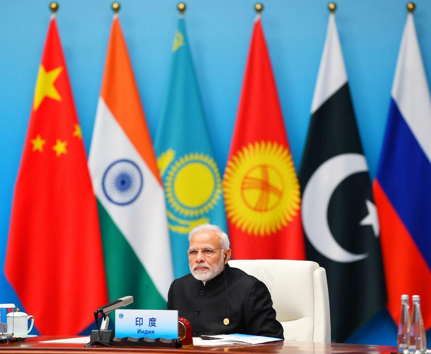 Qingdao: Prime Minister Narendra Modi attends the Restricted Session of the Shanghai Cooperation Organisation (SCO) Summit in Qingdao, China on June 10, 2018. (Photo: IANS/PIB) by .