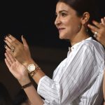 Bengaluru: Actress Anushka Sharma, wife of Royal Challengers Bangalore captain Virat Kohli during an IPL 2018 match between Royal Challengers Bangalore and Mumbai Indians at M.Chinnaswamy Stadium in Bengaluru, on May 1, 2018. (Photo: IANS) by .