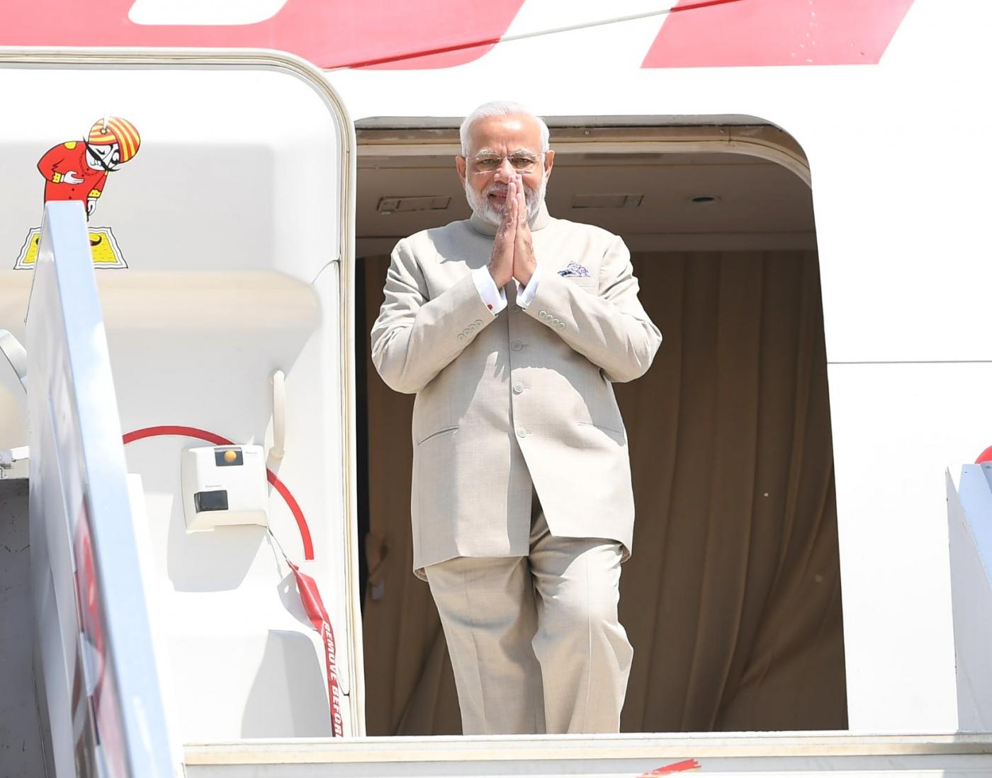 Kampala: Prime Minister Narendra Modi arrives in Kampala, Uganda for second leg of his three-nation state visit to Rwanda, Uganda and South Africa, on July 24, 2018. (Photo: IANS/MEA) by .