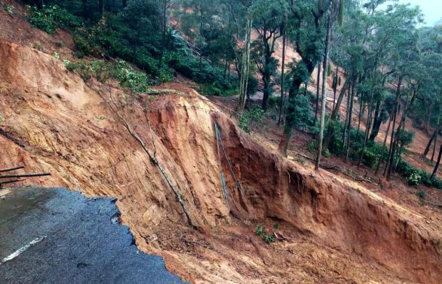 Kodagu: A view of the coffee estate that was destroyed in the recent floods that hit Madikeri in Kodagu district of Karnataka on Aug 26, 2018. (Photo: IANS) by . 
