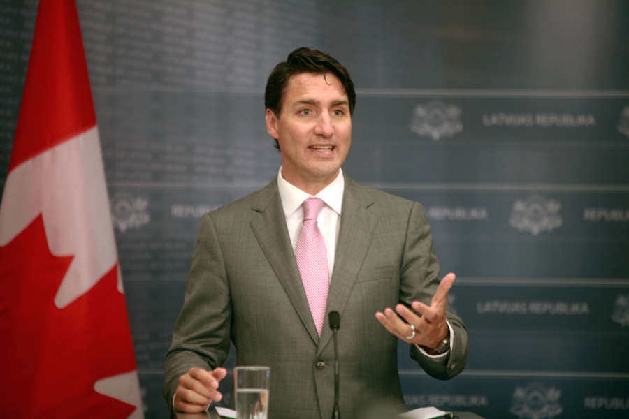 LATVIA-RIGA-CANADA-PM-VISIT-COMMITMENT by .