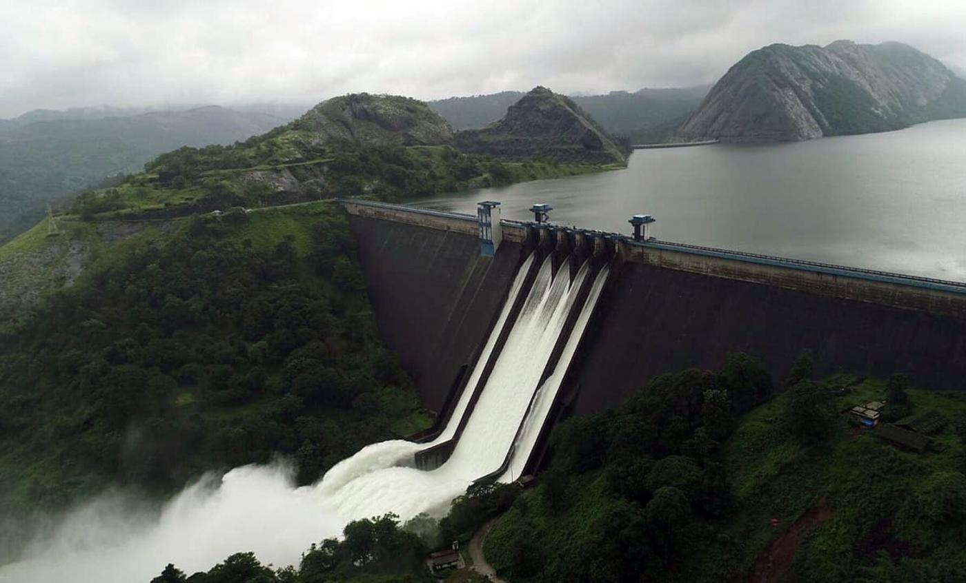 Idukki (Kerala): A view of the Idukki dam on Aug. 10, 2018. (Photo: IANS) by .