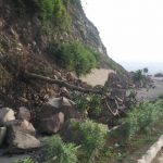 Himachal Pradesh: The damaged newly laid Parwanoo-Shimla national highway 5 near Kumarhatti town in Himachal Pradesh after rains. (Photo: Vishal Gulati/IANS) by . 