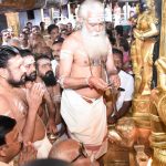 Pathanamthitta: The melsanthi (head priest), A.V. Unnikrishnan Namboodiri during opening of Sabarimala temple during Thulam Pooja at Sabarimala Temple in Kerala's Pathanamthitta district on Oct 17, 2018. (Photo: IANS) by . 