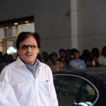 Mumbai: Actor Sanjay Khan arrives to attend the prayer meet of his father and late actor Vinod Khanna at Nehru Centre in Mumbai, on May 3, 2017. (Photo: IANS) by . 
