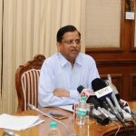New Delhi: Department of Economic Affairs Secretary S.C. Garg addresses a press conference on GDP in New Delhi on May 31, 2018. Also seen Chief Economic Adviser, Dr. Arvind Subramanian. (Photo: IANS/PIB) by . 