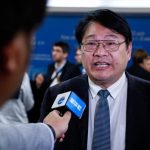 INCHEON, Oct. 8, 2018 (Xinhua) -- Zhai Panmao, co-chair of Intergovernmental Panel on Climate Change (IPCC) Working Group, receives interview after a press conference of the 48th session of IPCC in South Korea's western port city of Incheon, Oct. 8, 2018. The IPCC, an international body assessing the science related to climate change, on Monday urged "rapid and far-reaching" changes in all aspects of the entire world to fight against global warming after adopting a special report on global warming. (Xinhua/Wang Jingqiang/IANS) by .