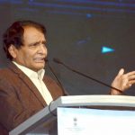 New Delhi: Union Minister for Commerce & Industry and Civil Aviation Suresh Prabhu addresses at the India Mobile Congress - 2018, in New Delhi on Oct 25, 2018. (Photo: IANS/PIB) by . 
