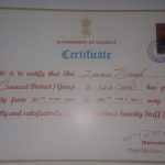 Certificate of him serving Narendra Modi. by . 