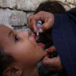 JALALABAD, Nov. 5, 2018 (Xinhua) -- A health worker gives a polio vaccine to a child during a vaccination campaign in Jalalabad city, capital of Nangarhar province, Afghanistan, Nov. 5, 2018. An anti-polio campaign started in Nangarhar province on Monday.(Xinhua/Saifurahman Safi/IANS) by . 