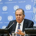 UNITED NATIONS, Sept. 29, 2018 (Xinhua) -- Russian Foreign Minister Sergey Lavrov attends a press conference at the UN headquarters in New York on Sept. 28, 2018. (Xinhua/Qin Lang/IANS) by . 