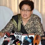 Varanasi: Acting chairperson of NCW Rekha Sharma addresses a press conference at Banaras Hindu University campus in Varanasi on Oct 6, 2017. (Photo: IANS) by .
