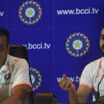 New Delhi: Indian captain Virat Kohli and coach Ravi Shastri address a press conference before leaving for England and Ireland, in New Delhi, on June 22, 2018 (Photo: Bidesh Manna/IANS) by . 