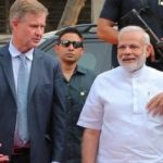 Erik Solheim, who has resigned as the executive director of the United Nations Environment Programmed on Tuesday, Nov. 20, 2018, is seen with Prime Minister Narendra Modi during a visit to India. (Photo: UNEP) by . 