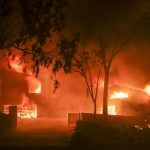 MALIBU, Nov. 10, 2018 (Xinhua) -- Wildfire burns a house in Malibu, California, the United States, on Nov. 9, 2018. (Xinhua/Zhao Hanrong/IANS) by . 
