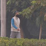 New Delhi: A man wears a mask to protect himself from pollution as smog engulfs New Delhi, on Nov 8, 2018. (Photo: IANS) by . 