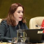 United Nations General Assembly President Maria Fernanda Espinosa Garces chairs the Assembly session on Security Council reforms on Tuesday, Nov. 20, 2018. (Photo: UN/IANS) by . 