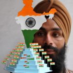 Paper artist Gurpreet Singh showing Indian map and flags made of paper for forthcoming Independence Day celebrations in Amritsar on August 13, 2013. (Photo::: IANS) by . 