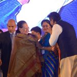 Medchal: UPA chairperson Sonia Gandhi and actor turned politician Vijayashanti Srinivas during a public meeting in Medchal, Medchal-Malkajgiri district, Telangana on Nov 23, 2018. (Photo: IANS) by .