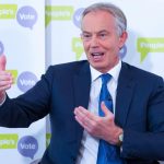 LONDON, Dec. 14, 2018 (Xinhua) -- Former British Prime Minister Tony Blair delivers a speech on Brexit in an event in London, Britain, on Dec. 14, 2018. Tony Blair, a strong supporter of Britain remaining in the EU, said in a speech Friday there would soon be a majority in the British parliament for a second referendum on EU membership. (Xinhua/IANS) by . 
