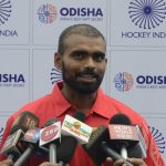 Bhubaneswar: Indian Hockey player Sreejesh Parattu Raveendran talks to press in Bhubaneswar on Sept 19, 2018. (Photo: IANS) by . 